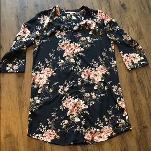 Navy Floral Dress